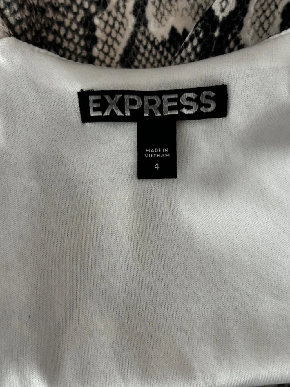 Express Snake Print Halter Fit & Flare Dress - Size 4 - Picture 10 of 11
